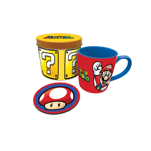 SUPER MARIO - Let's go - Box métal, mug & sous verre disponible goodies