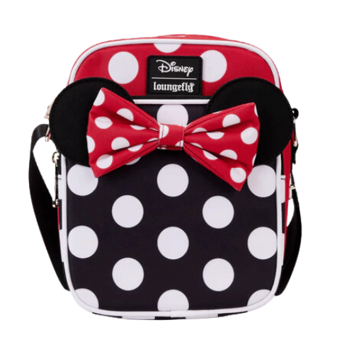 DISNEY - Minnie Rock The Dots - Sac Passeport Nylon LoungeFly disponible